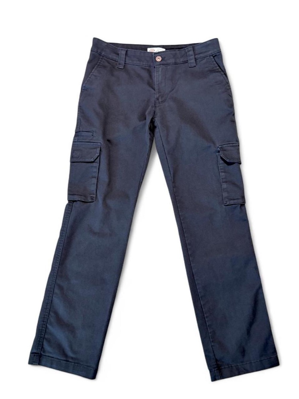 4P Womens Dickies Black Workwear Relaxed Fit Mid-Rise Cargo Pants